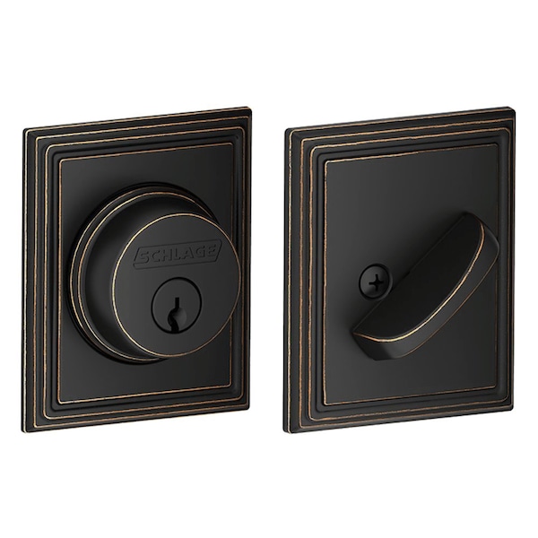 Grade 1 Single Cylinder Deadbolt Lock, Conventional Cylinder, 5 Pins, Keyed Alike Group of 4, Dual O